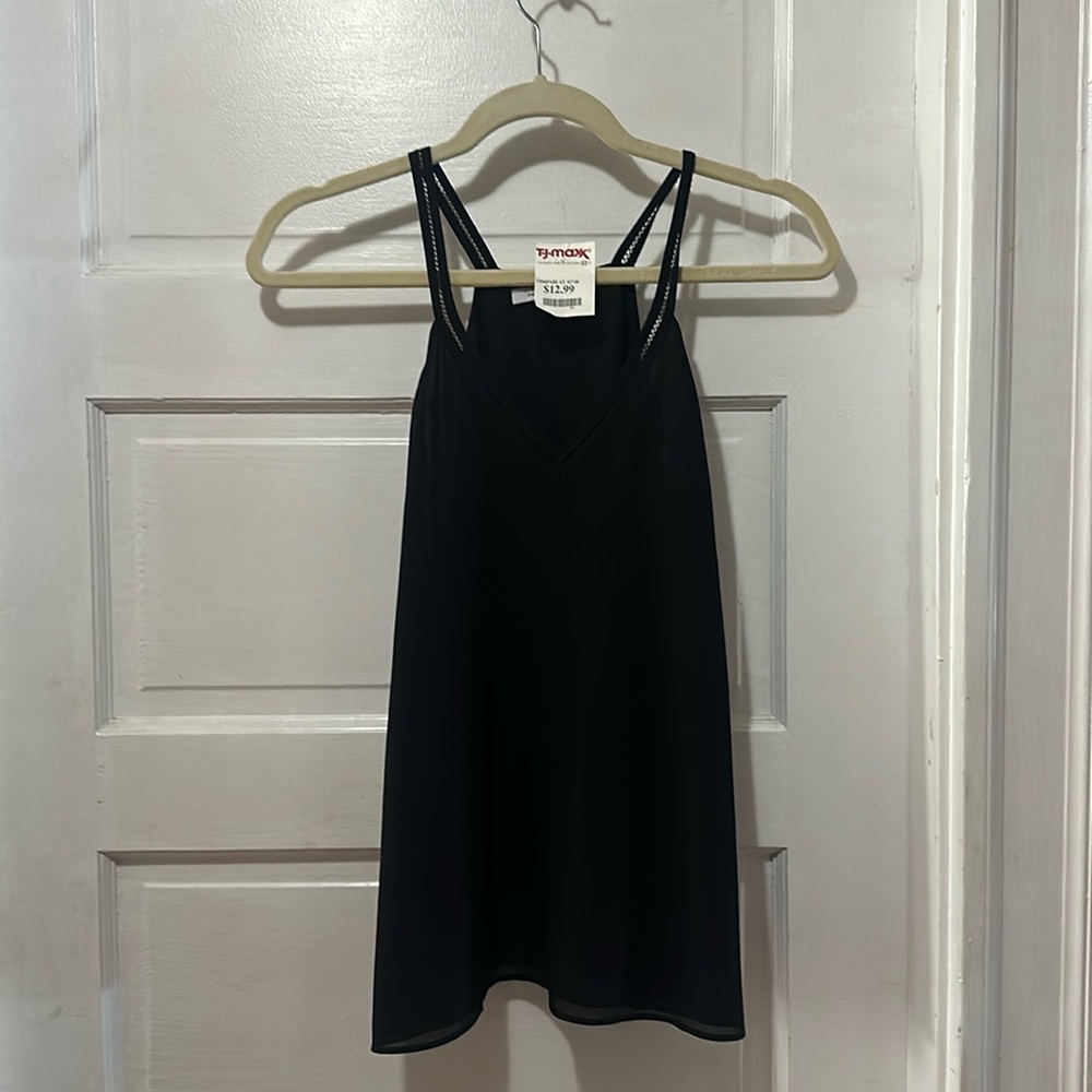 Black V Neck Tank Top
